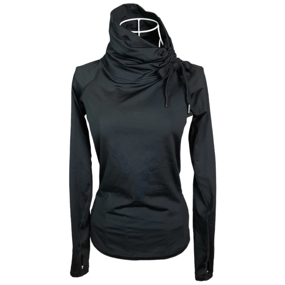 Nike Dri-Fit Warm Cinch Turtleneck Top Black SZ S
